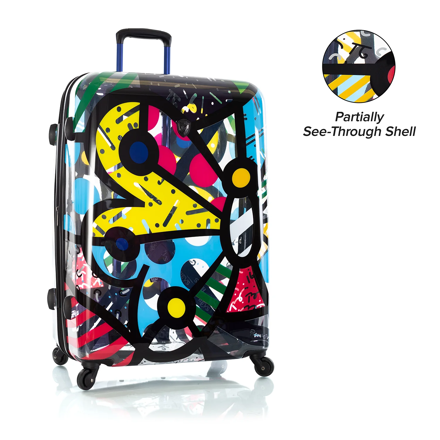 Britto - Butterfly Transparent 30 Inch Luggage - Image 2