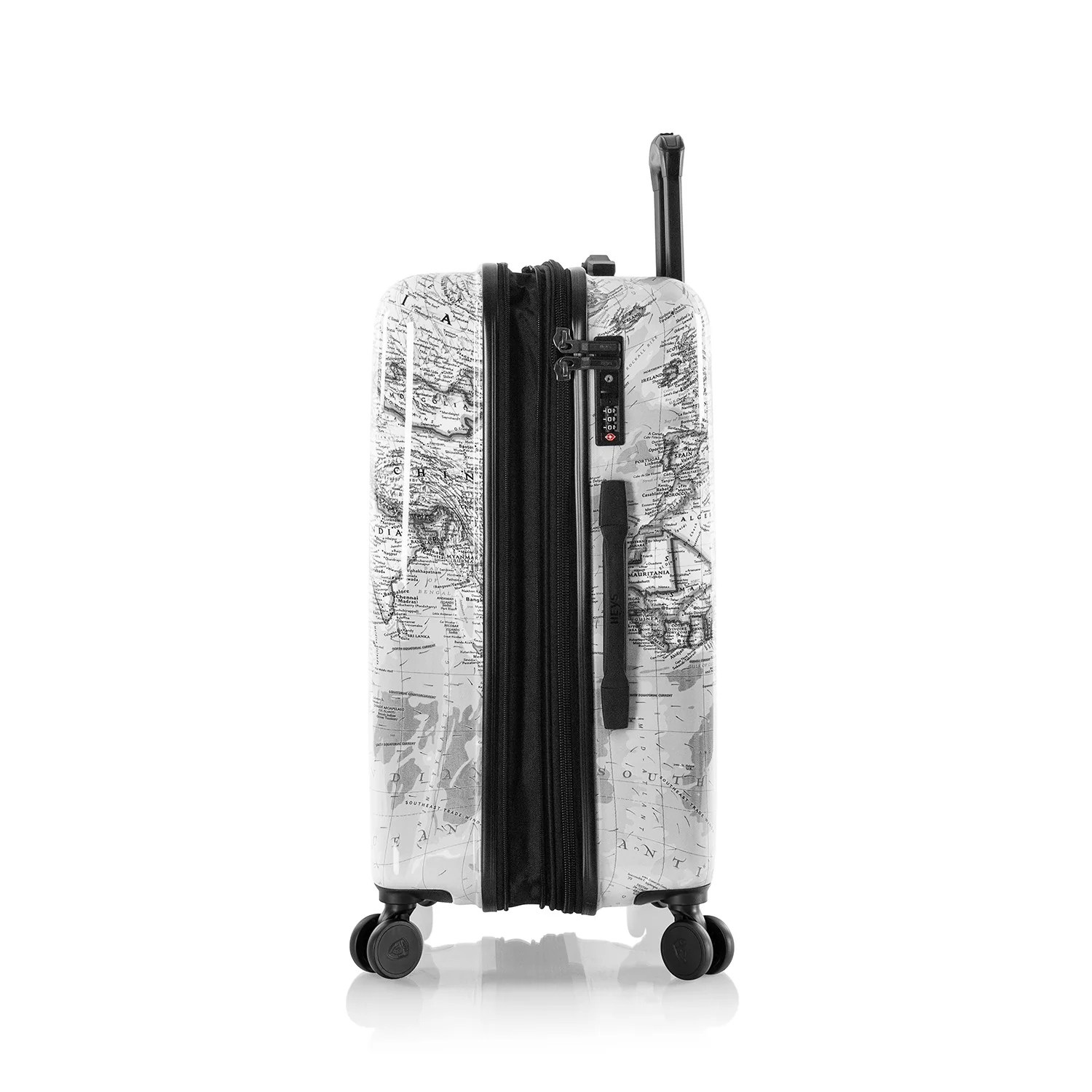 Journey 3G Fashion Spinner® 26 Inch Luggage - Black/White Map - Image 7