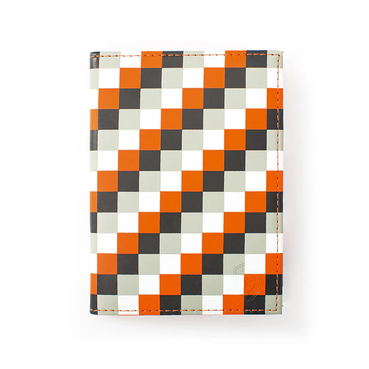 Orange Check Passport Holder - Image 3