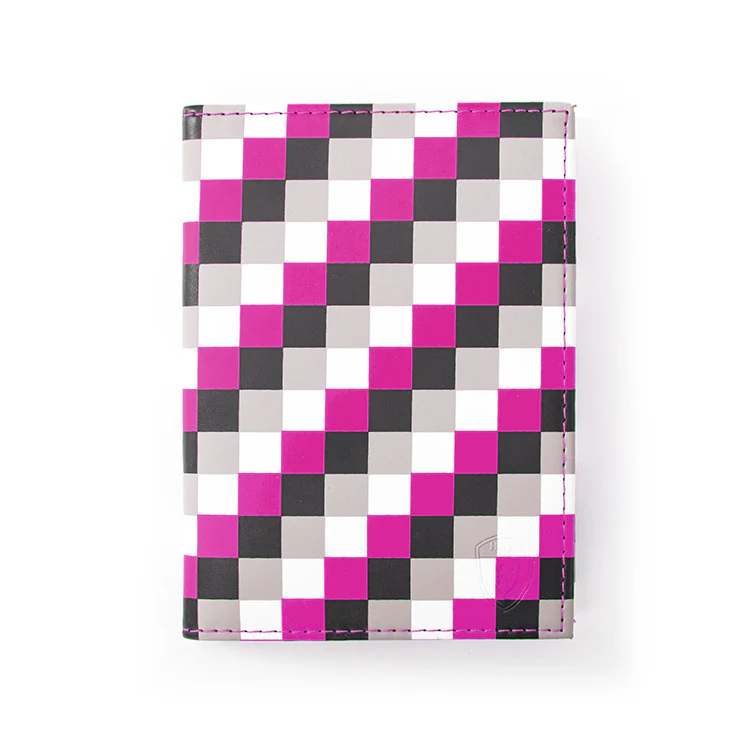 Pink Check Passport Holder - Image 3