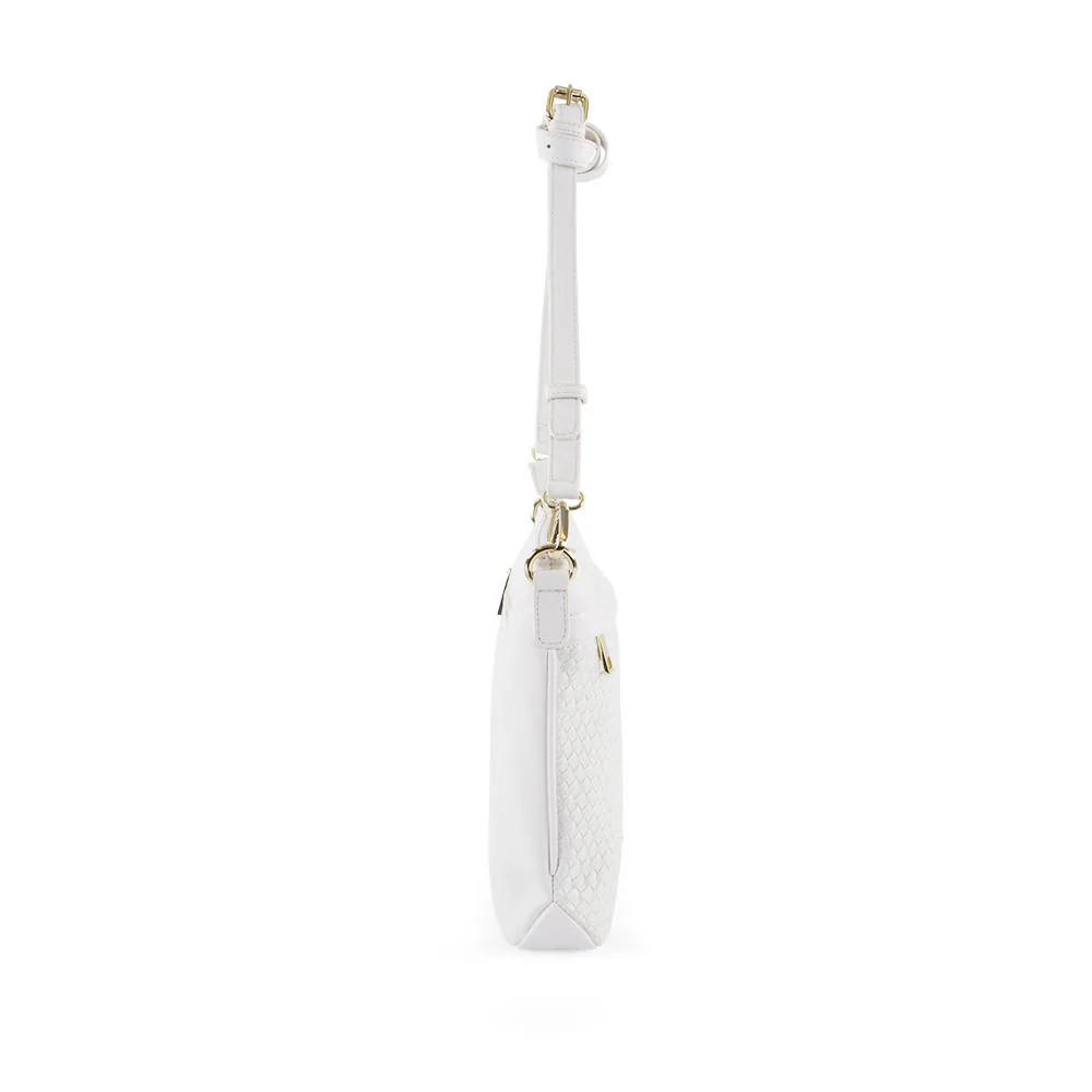 True Blue Woven Crossbody - White - Image 3