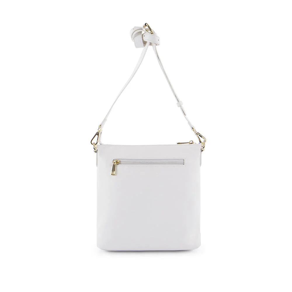 True Blue Woven Crossbody - White - Image 4